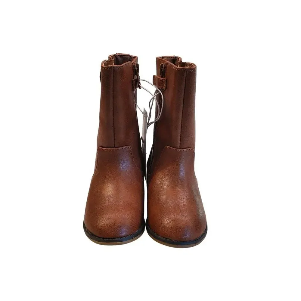 Cat & Jack Brown Boots Toddler Leather Boots Toddler Winter Boots Size 5
